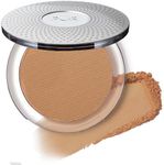 PÜR 4-in-1 Pressed Mineral Makeup Foundation, Full Coverage, SPF 15, Delivers Flawless, Breathable Coverage for All Skin Tones and Types, Gluten-Free, Vegan Friendly - Tan 8g