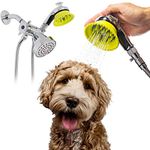 Wondurdog Deluxe Indoor/Outdoor Dog Wash Kit for Shower + Garden Hose with Water Pressure Control