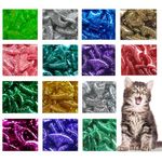 VICTHY 10 Colors | 100pcs Cat Nail Caps Glitter Cat Claw Caps Kitten Caps with Adhesives and Applicators (S)