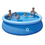 10ft x 30in Inflatable Swimming Pool Outdoor Above Ground Round Air Top Ring Pools for Kids or Adults,Backyard Lawn Family