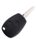 PERFECT SHOPPE Plastic and Metal 2 Button Remote Car Shell/Case/Body for Centre Locking/Key Less Entry for Renault Logan/Duster/Verito