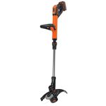 BLACK+DECKER cordless grass trimmer (Powercommand EasyFeed, 18V 4.0Ah, including battery and charger, 30 cm cutting width, for larger areas), STC1840EPC-QW