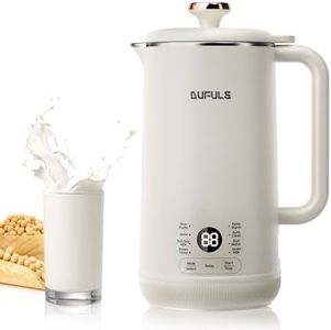 Dufuls 8 in 1 Nut Milk Maker, 40.58oz Soy Milk Maker with10 Blades, Automatic Almond Milk Machine for Homemade Plant-Based Milk, Oat, Soy, Non-Dairy Beverages with Delay Start/Keep Warm/Self-Cleaning