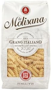 La Molisana, Fusilli n. 28, Pasta da Solo Grano Italiano - Trafilata al Bronzo, Ruvida e Tenace con Eccellente Tenuta in Cottura - Confezione da 500 g