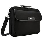 Targus Laptop Bag, Fits up to 16-Inch Laptop, with Padded Compartment and Detachable Shoulder Strap, Clamshell Laptop Case Design, (CN01) - Black