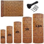 HSPLXYT Natural Reed Fencing, Reed Screen for Garden, Privacy Fence,Bamboo Reed Roll-Up Blind Shades,2 3 4 5 Feet High,Hand-Woven,Sun Shade,Waterproof (Size : 61x213CM(2x7ft))