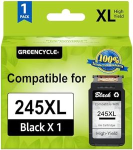 greencycle Remanufactured Ink Cartridge Compatible for Canon PG-245XL PG-245 245 XL Pixma MX490 MG2522 MG2525 MG2922 MG2924 MG3020 MG3022 MG3029 TS3120 TS3122 TS202 Printers (Black, 1 Pack)
