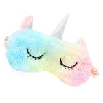 Sleeping Mask Cute 3D Fluffy Animal Eye Mask for Sleeping Travel Breathable Eyeshade Cartoon Mask Kids Adult Women (Unicorn Rainbow)