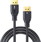 SOOMFON 8K DisplayPort Cable 1.4 DP Cable 2m, 8K 60Hz, 4K 240Hz, 32.4Gbps, HDR, DSC, HBR3, Display Port to Display Port Cable for TV, PC, Monitor, Graphics Card, etc