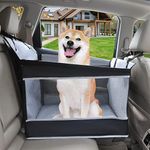 Dog Car Seat Medium Sized Dog, Car Seat for Dogs, Seat Extender with Waterproof Materials & Breathable Mesh, Dog Seat Belt for Car, Giving Your Pets a Comfortable and Safe Road Trip (L Size, Grey)