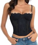 Raxnode Women's Black-xs Bustiers & Corsets, X-Small