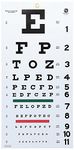 Graham-Field Grafco 1240 Snellen Hanging Eye Chart, 20' Distance, Non-Reflective, Matte Finish with Green and Red Color Bar