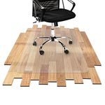 etm® Floor Protection Mat - Hard Floor Protector | PVC | Transparent & Durable | Office Chair Mat | Low-Cost Chair mat for Hard Floors | 116x120cm (4'x4')