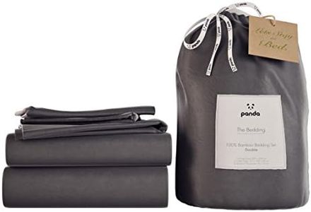 Panda 100% Bamboo Bedding Set (Urban Grey, UK Double)