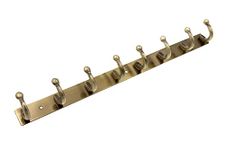 GHAR DWAR Heavy Duty Goli Stainless Steel Cloth Hanger Suitable For Bathroom Bedroom Kitchen Wall Hook Rail Hanging Scarf,Coat,Keys Tie Clothes Towel Door Robe Hanging (Pack Of 1,Brass Antiqu 8 Pin)