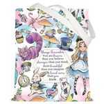 LEVLO Alice Movie Cosmetic Make up Bag Alice Fairy Tale Fans Gift Alice You Are Braver Stronger Smarter Than You Think Makeup Zipper Pouch Bag For Women Girls (Alice Colorful Tote)