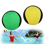 Water Bouncing Ball 2 Pack, 5.5cm Skip Ball for Swimming Pool Beach Ocean Games, Soft Elastic Water Ball for Adults, Stress Relief Hand Ball