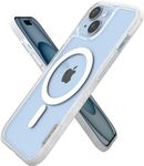 Smartish iPhone 15 Magnetic Case - Gripmunk Compatible with MagSafe [Lightweight + Protective] Slim/Thin Grip Cover with Microfiber Lining for Apple iPhone 15 - Clearly Clear