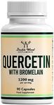 Double Wood Quercetin Supplement | Quercetin & Bromelain 90 Capsules - 1000mg Quercetin & 200mg Bromelain per Serving | Non-GMO & Gluten Free | Manufactured in The UK