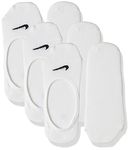 Nike Women's Liners Socks (Pack of 3) (SX4863-101_White/Black_Small)