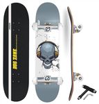 Jaspo Bug Zone 31"X 8" Double Kick Skateboard (7 Layers Canadian Maple), Uv-Printed Graphics, For Kids/Youth - Ideal For Skateboarding Stunts And Tricks - Multicolor