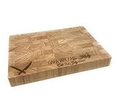 Personalised Extra Thick End Grain Heveawood Chopping Board