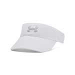 Under Armour Women's Blitzing Visor, (100) White / / Halo Gray, One Size