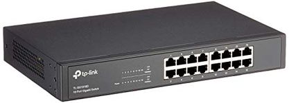 TP-Link 16-Port Gigabit Ethernet Switch, Rack-Mount/Desktop, Steel Case(TL-SG1016D)