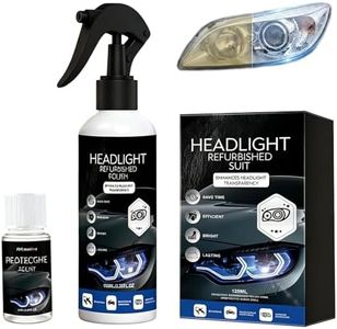 Car Headlight Restoration Kit, Headlight Refurbished Suit for Oxidized Yellowed Headlamps, Multifunctional Car Headlight Refurbishing Fluid for All Vehicle Types (1PC)