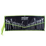 ARCAN Tools Combination Wrench Set, SAE/Metric, 1/4 inch – 1 inch, 8mm – 24mm, 24-Piece (ACW24SM)