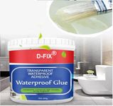 D-fix® Crack Seal Glue 300gm without Brush Transparent Waterproof Glue for Roof Leakage Crack Seal Agent Roof Water Leakage Solution Water Proof Glue Transparent Glue Waterproofing for Pipe Wall Tiles