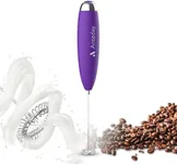 Frother for Coffee, Frother Handheld, Milk Frother, Upgraded Matcha Whisk Drink Mixer Electric Mini Whisk Hand Frother Mini Foamer Coffee Mixer for Cappuccino Frappe Matcha Hot Chocolate, Violet