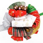 Ribbon Off Cut Bundle - Contains 10 Different 1 Metre Ribbons (Christmas Theme)