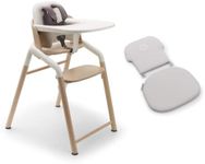 Bugaboo Giraffe High Chair Neutral Wood/White with Baby Pillow Set Arctic White