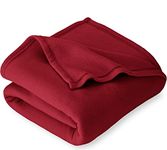 BSB HOME® 300 GSM Special for Heavy Winter Plain Light Weight Polar Fleece Blanket for Single Bed (152x220 cm, Color-Red or Maroon)