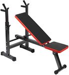 Wiltec Adjustable Weight Bench 230 kg Foldable Barbell Rack Bench Incline Decline Home Fitness Gym