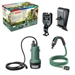 Bosch Submersible Water Pump GardenPump 18 Extension Kit (with wall and tank attachments and 2.5 m garden hose, in carton packaging)