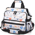 Nurse Mates Ultimate Nursing Bag | Multiple Compartments | Interior Laptop Compartment | Durable Zippers | Furry Faces, Furry Faces, One Size