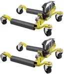 GarveeTech 2Pcs Car Wheel Dolly, 1500LBS Capacity Trailer Dolly with Hydraulic Tire Jack for Vehicle Positioning for Truck Rv Trailer, Yellow