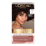 L'Oréal Paris Excellence Crème Permanent Hair Color, 1N Natural Black, 100% Grey Coverage, Ammonia Free, Hair Dye, 1 EA