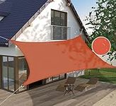 Insun 95% Sunscreen Anti UV Water Resistance Oxford Cloth Rectangle Sun Shade Sail Awning Shade for Outdoor Garden Patio Party Orange 6.5'x6.5'