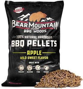 Bear Mountain Premium BBQ All Natural Mild and Sweet Apple Smoker Wood Chip Pellets for Outdoor Gas, Grills, and Smokers, 40 Pound