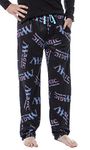 Magic The Gathering Card Game Men's Allover Logo Sleep Lounge Pants Pajama Pants, Black, X-Large