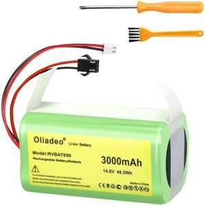 RVBAT850 Battery Replacement for Shark Ion: RV1001AE RV750 R85 R761 RV850 RV1000S RV1000VL RV750_N RV720_N Li-ion Robot Vacuum Cleaners 3.0Ah Lithium RVBAT700 Battery with Tool