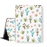 LI-LOVE Case for iPad 9th 8th 7th Generation 2021 2020 2019 Case 10.2 inch Slim Lightweight Soft TPU Folio Stand Cover Cute Cactus Auto Wake Sleep Smart Protective Cases Leather Adjustable Angles