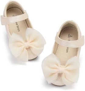THEE BRON Girl's Toddler/Little Kid Ballet Mary Jane Flat Dress Shoes(G06 Little Kid,Nude/11M)