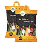 TrustBasket Enriched Organic Earth Magic Potting Soil Fertilizer for Plants (10 kg) | Soil for Plants | Potting Soil Mix for Plants