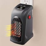 Thamada Mart® Handy Electric Heater, 400 Watts Heater, Plug-In Heater, Mini Heater, Portable Room, Office, Bedroom Heater/Warmer with LED Display, Set Temperature, and Stylish Design (Black)