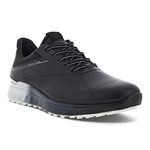 ECCO Mens M S-Three Golf Shoes - Black/Concrete/Black - UK 8-8.5