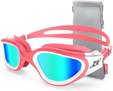 ZIONOR Swim Goggles, Upgraded G1 Polarized Swimming Goggles UV Protection Anti-fog Adjustable Strap for Men Women Adult Indoor or Outdoor (Polarized Light Mirror Gold Lens)
